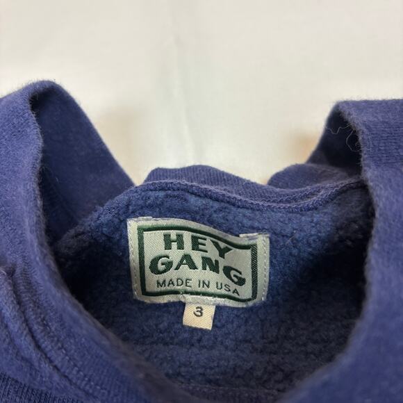 Hey Gang Sweatshirt 3 Large Raglan Crewneck Retro Pullover Loungewear - Picture 4 of 11